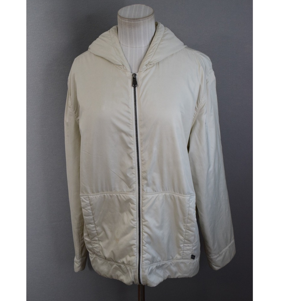 Aether Eco Space Hoodie Medium Mens Lightweight Hooded Jacket Ivory READ